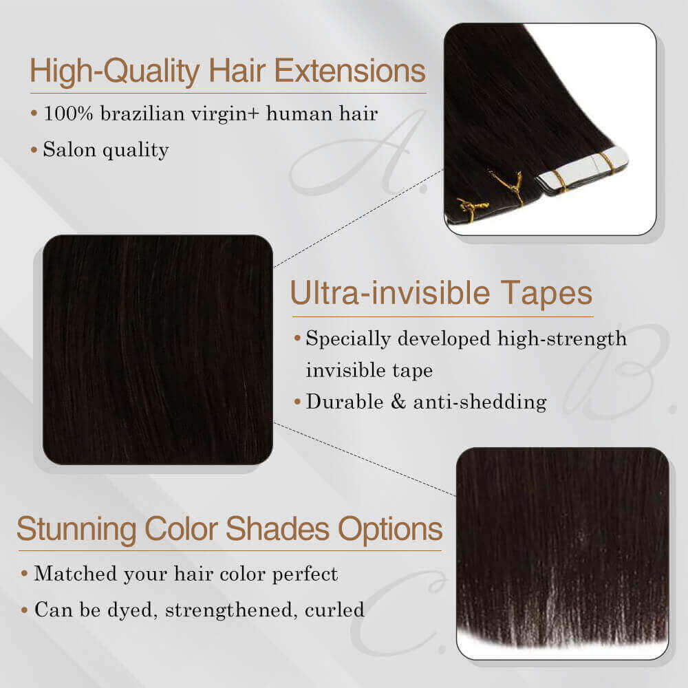 Seamless Injection Tape In Hair Extensions Virgin Human Hair