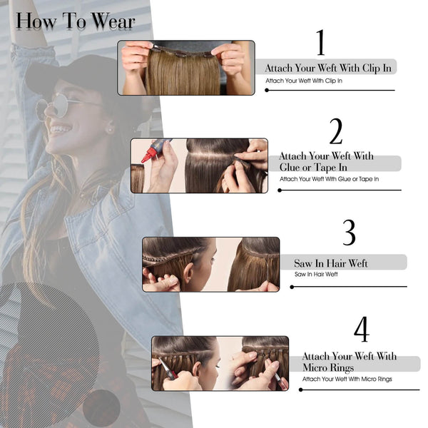How to apply hair weft