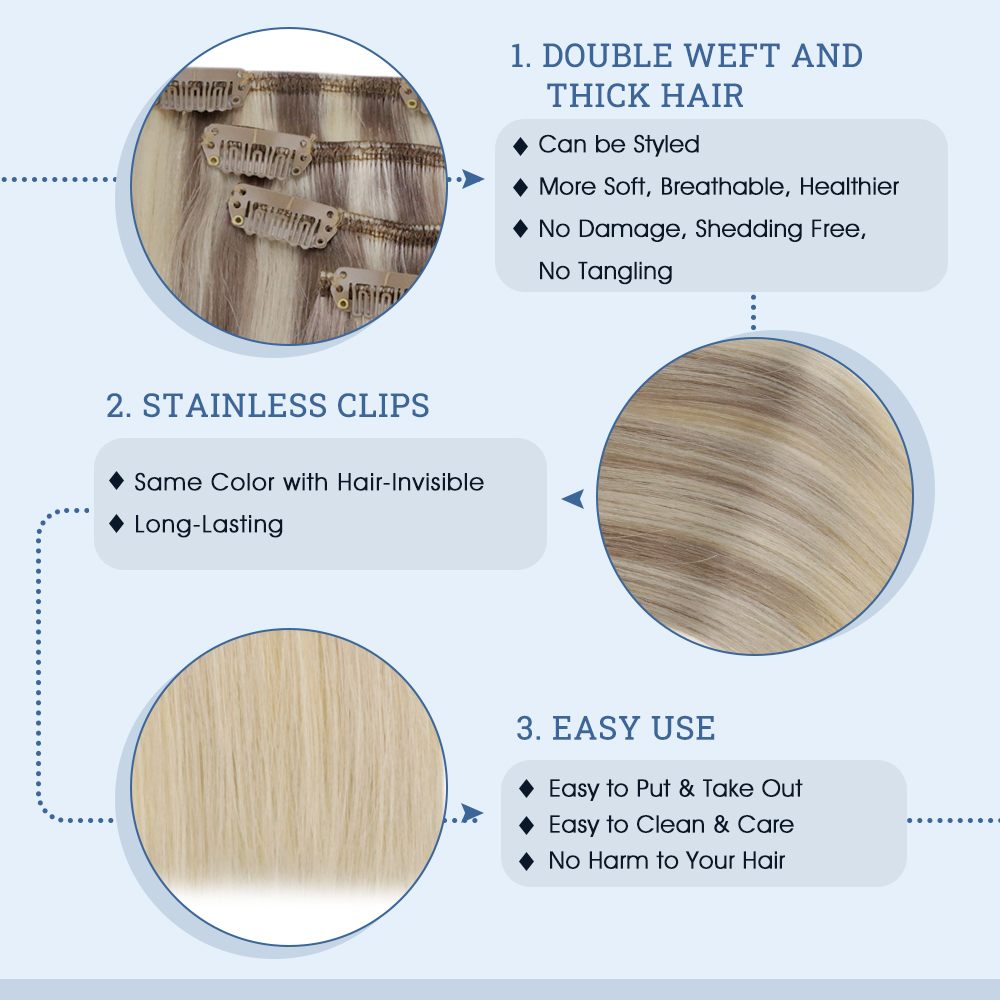 Remy Clip in Hair Extensions
