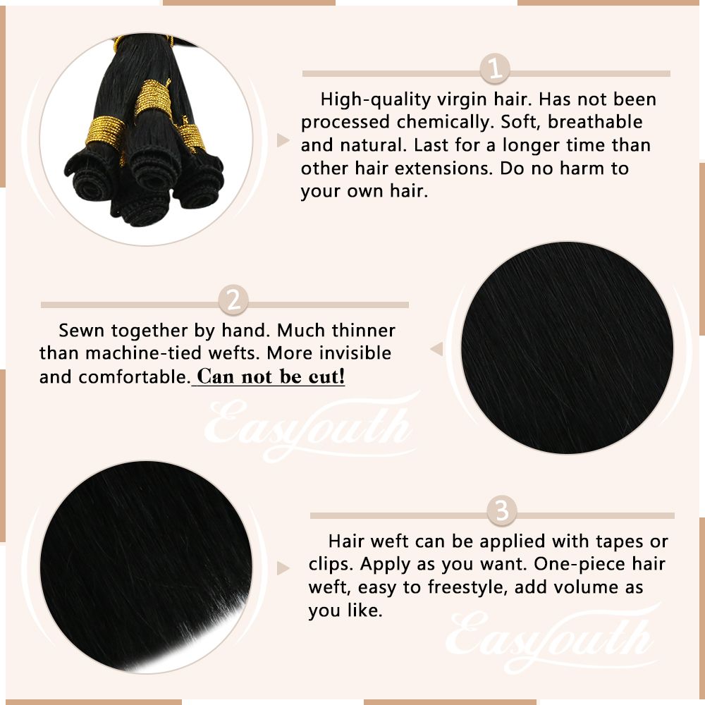 Hand Tied Weft Virgin Hair