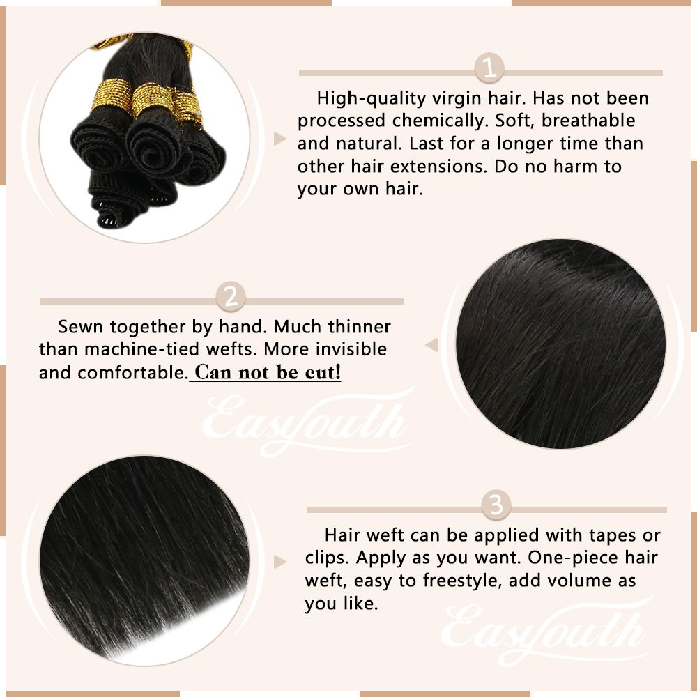 Hand Tied Weft Human Bundles