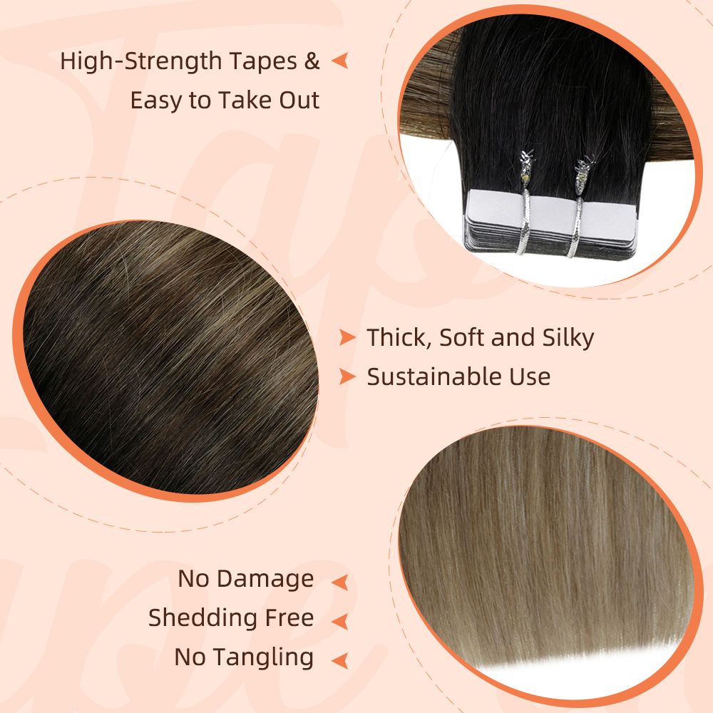 Best quality human hair tape in hair extensions