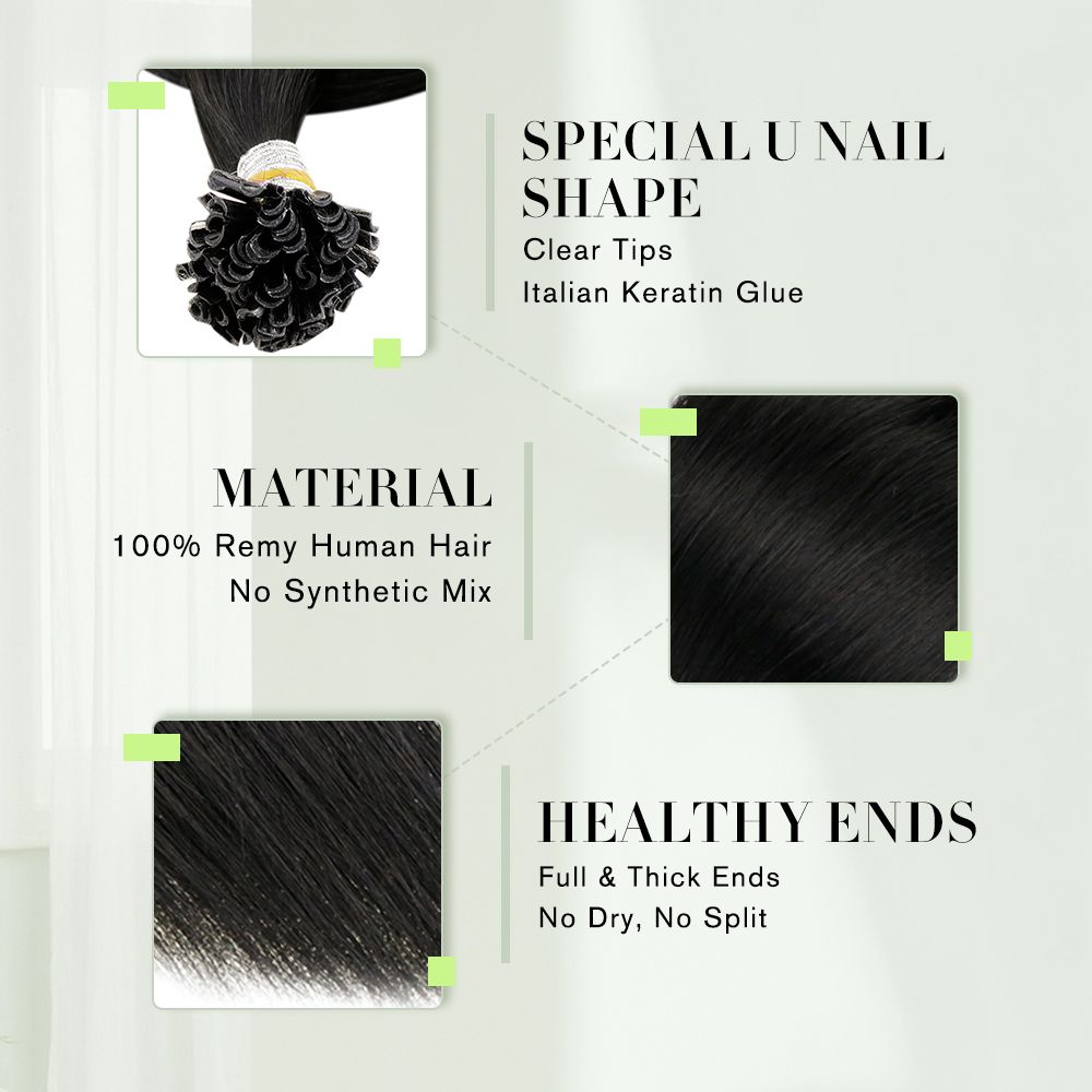 Nail Tip Hair Extensions