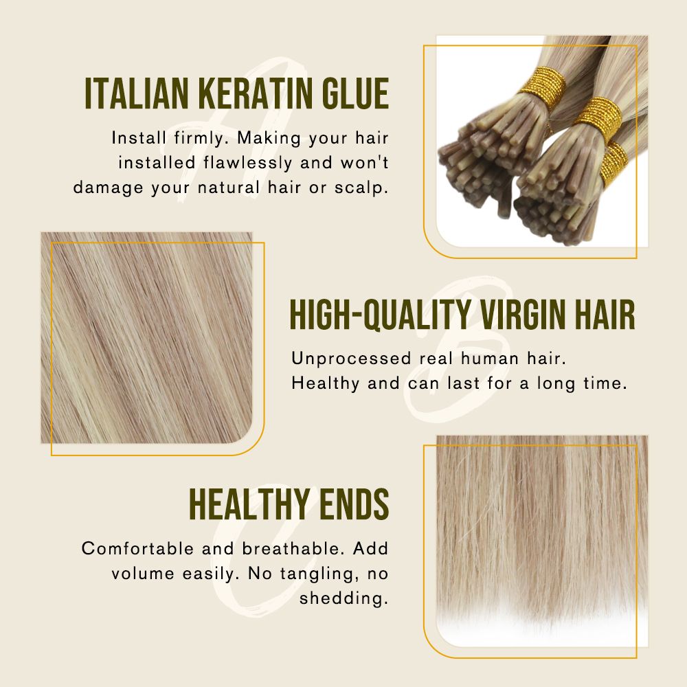 Virgin I Tip Human Hair Extensions