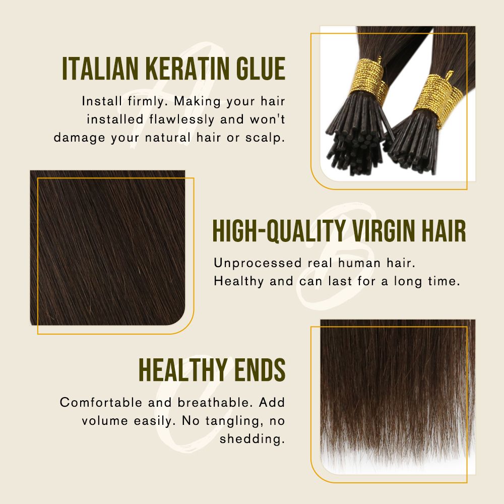 Virgin I Tip Human Hair Extensions