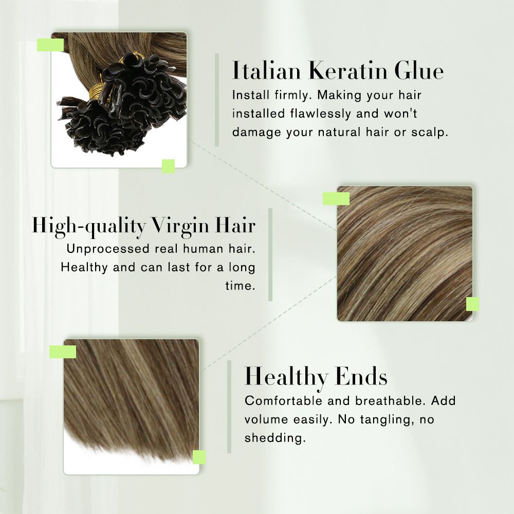 Virgin U Tip Hair Extensions