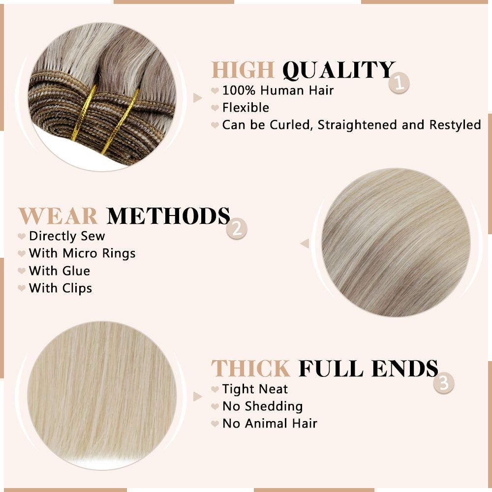 Weft Human Hair Extensions