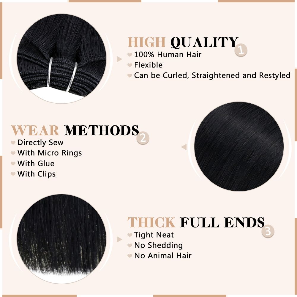 Weft Human Hair Extensions