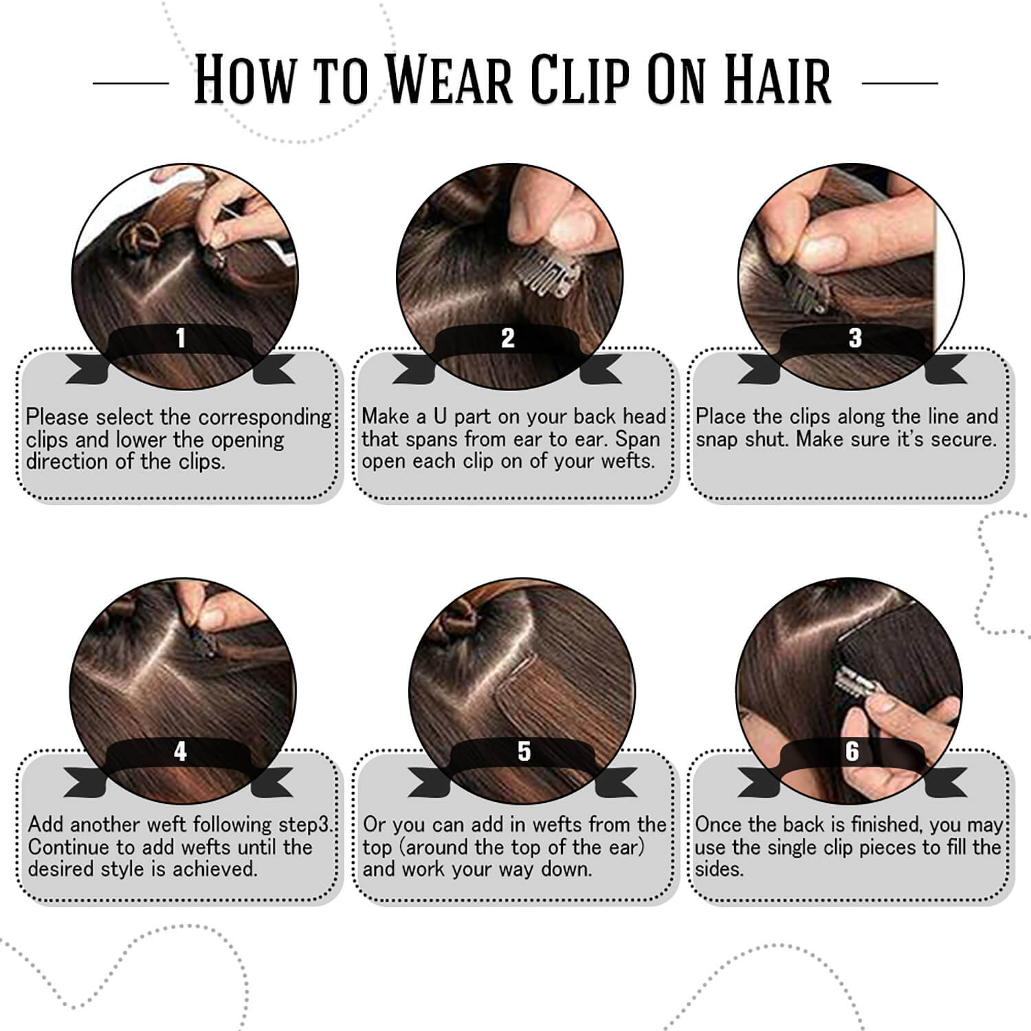 How to apply clip hair
