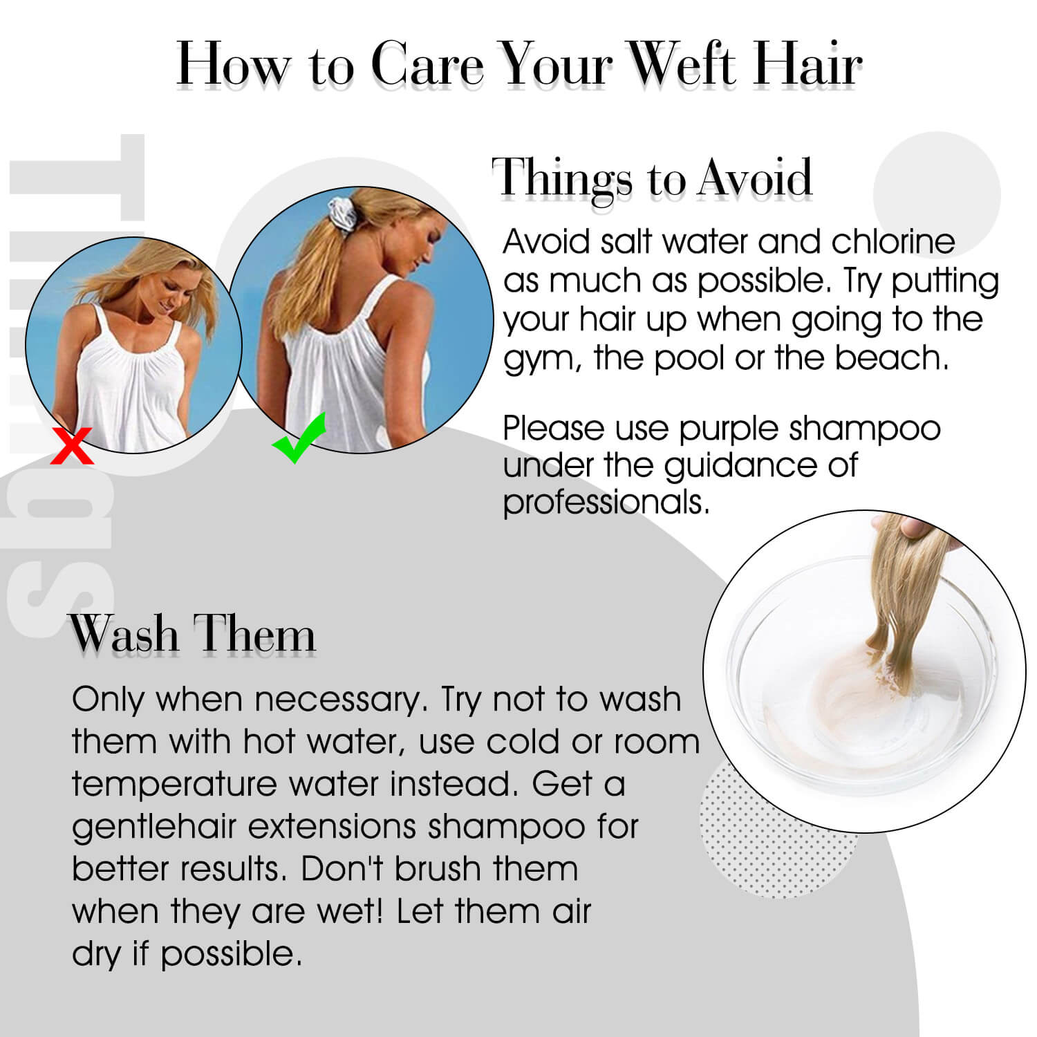 how to care your weft hair