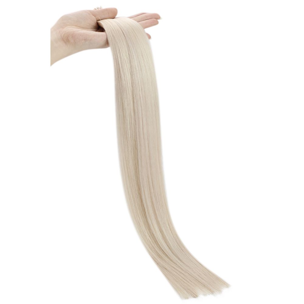 I Tip Human Hair Extensions Virgin Hair Ice Blonde #1000 |Easyouth