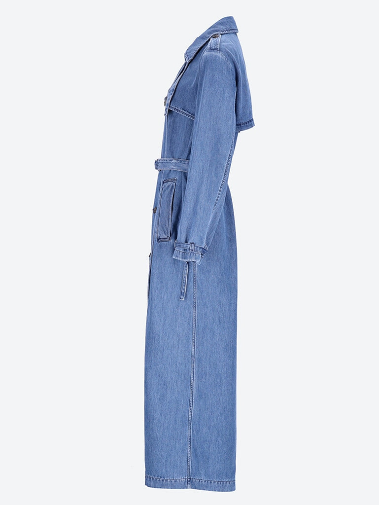 Renwicks denim loose fit trench