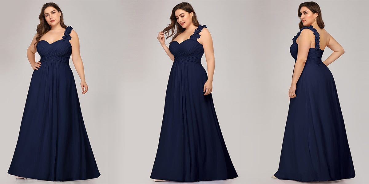 Chiffon One Shoulder Long Bridesmaid Dresses