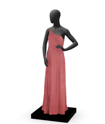 Crepe-back Satin One-shoulder Bridesmaid Dress