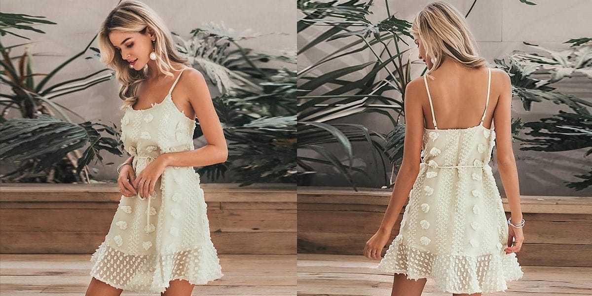 Embroidery Short Summer Beach Dress