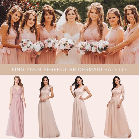 ever pretty pink bridesmaid dresses