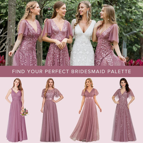 ever pretty purple bridesmaid dresses