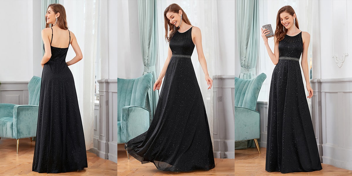 Shimmery Black Dress