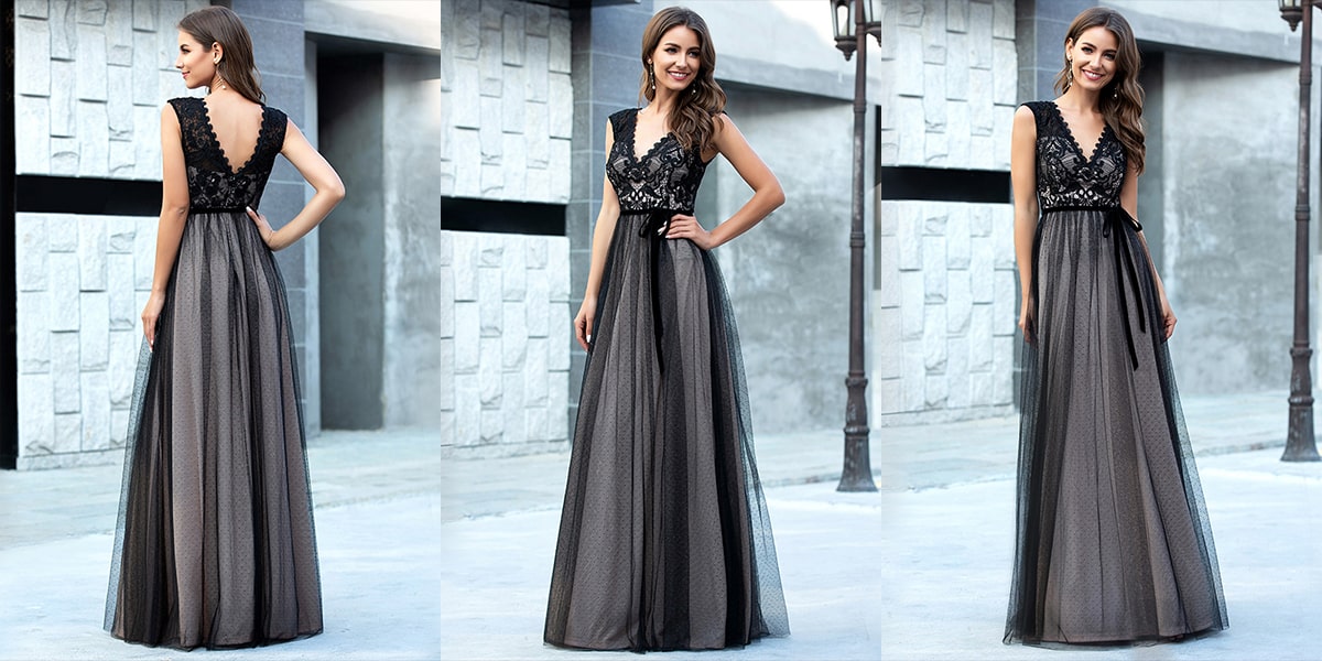 Tulle Evening Gowns with Lace