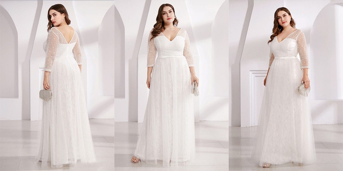 Lace Plus Size Wedding Guest Dresses