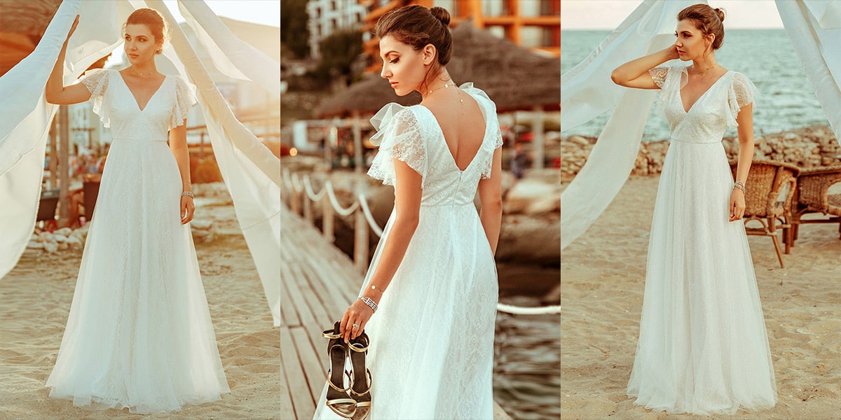 Maxi Long Lace Wedding Dresses