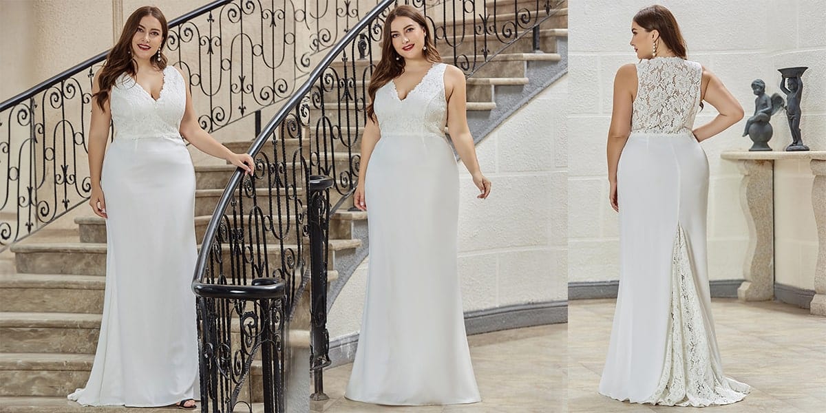 Fishtail Plus Size Wedding Dresses