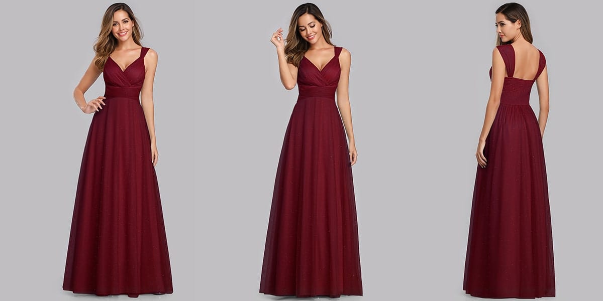 Floor Length Spark Tulle Bridesmaid Dresses