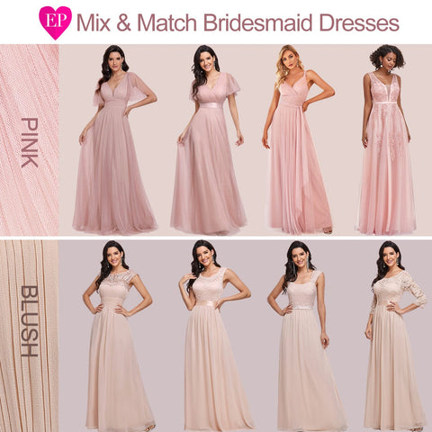 ever pretty blush bridesmaid dresses