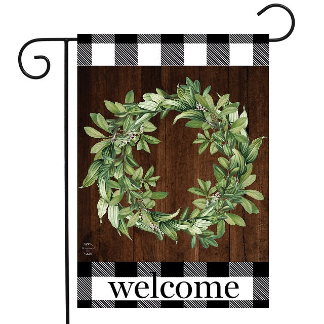 Briarwood Lane Farmhouse Wreath Garden Flag