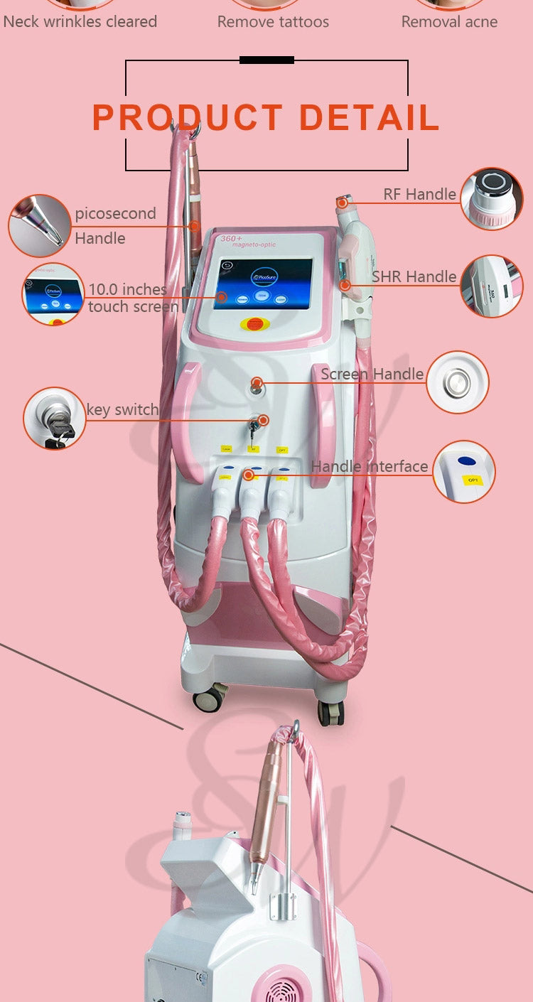 opt shr ipl + rf + nd yag激光脱毛机
