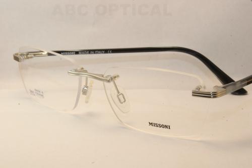 Missoni MI228-01 P71 Silver Square Rimless Fashion Gray Metal Eyeglasses