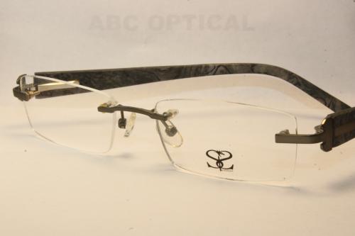 SLR M879 Bronze Designer Rimless Gray Fashion Metal Italy Eyeglasses