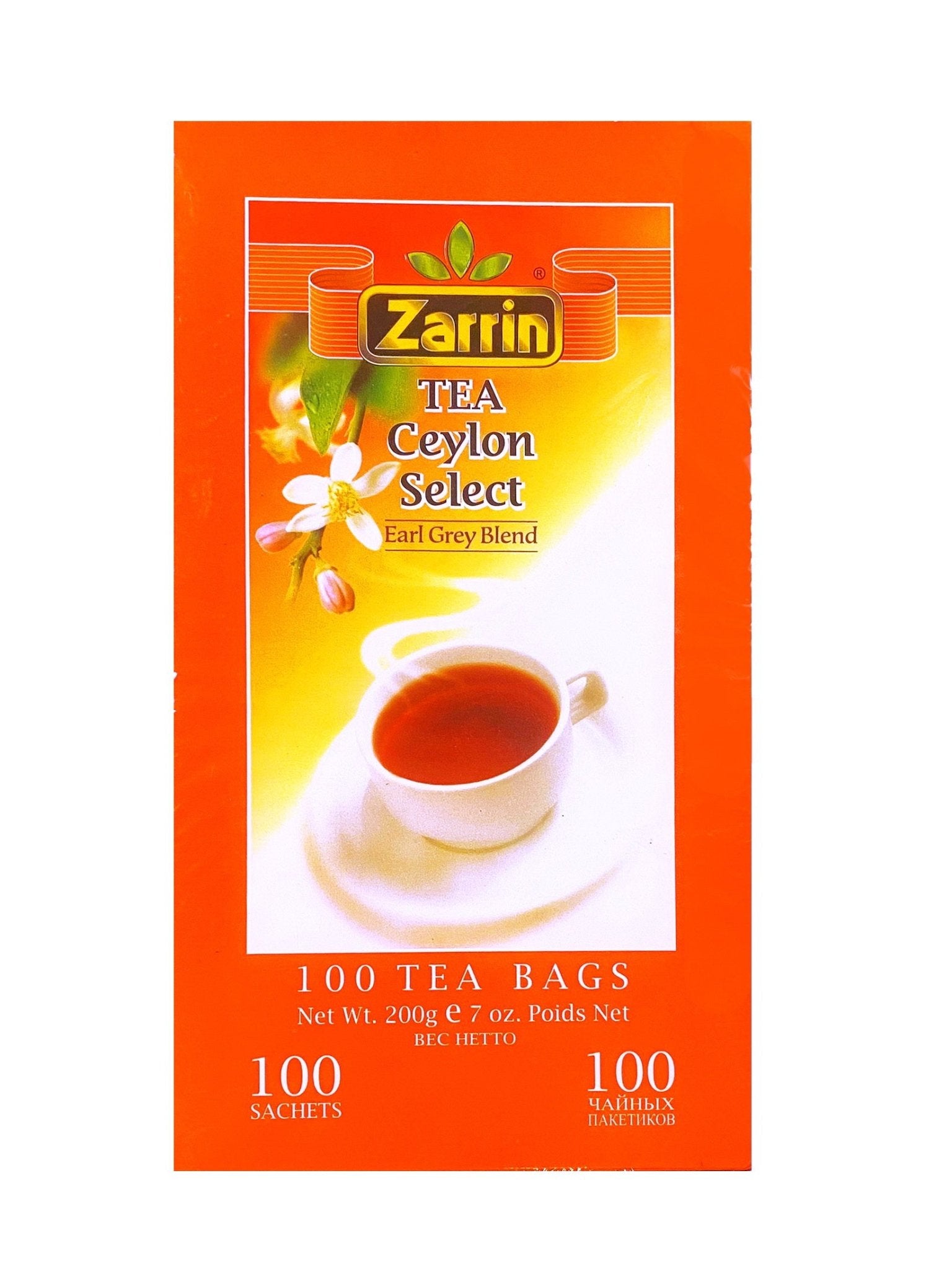 Ceylon Select Earl Grey Blend Teabags - Sachets - 100 Sachets (Zarin Chai)