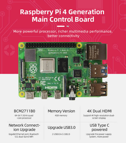 Frambuesa Pi4B4G