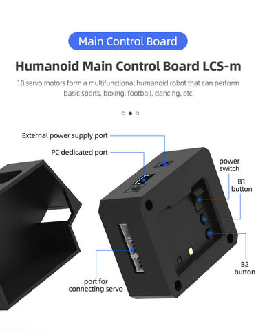 XiaoR Geek Bionic Programmable Smart Humanoid Robot, Smart Boxing Football Dancing Robot main control board is LCS-m