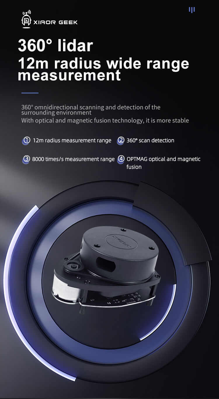360° lidar 12m radius wide range measurement