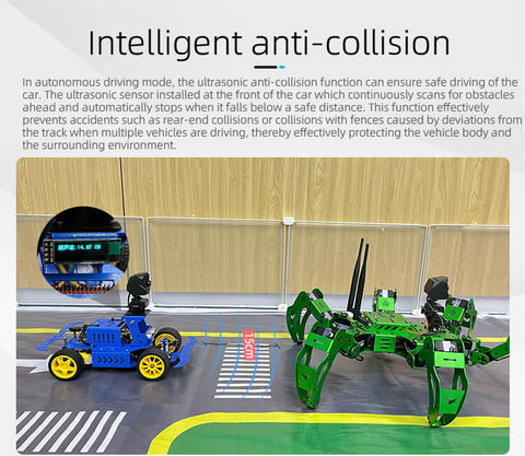 XR-F3 self-driving programmable smart car with Raspberry Pi has intelligent anti-collision