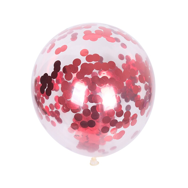 10Pcs/Lot 12Inch Confetti Latex Ball Red Rose Gold Silver Helium Balloon Birthday Party Wedding Decoration Christmas Globos