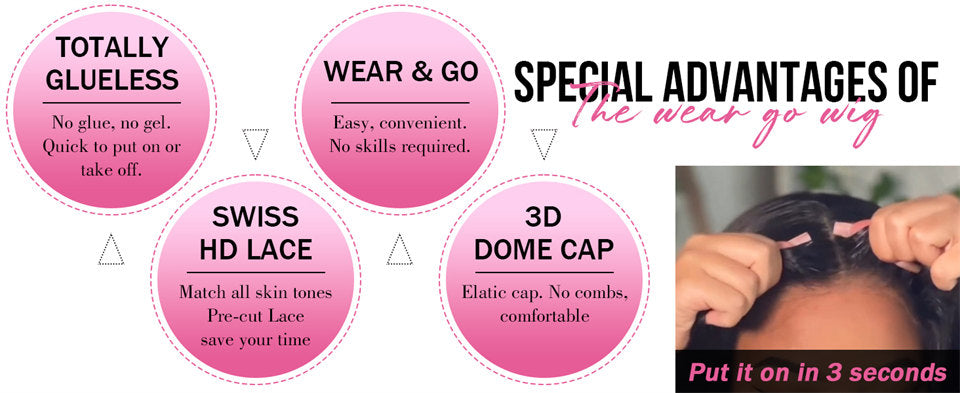 Rose Hair HD Lace Front Wig Wear & Go Glueless Lace Wig Brazilian Straight Lace Wigs For Women No Glue Lace Pre Cut Wig Human Hair Wigs