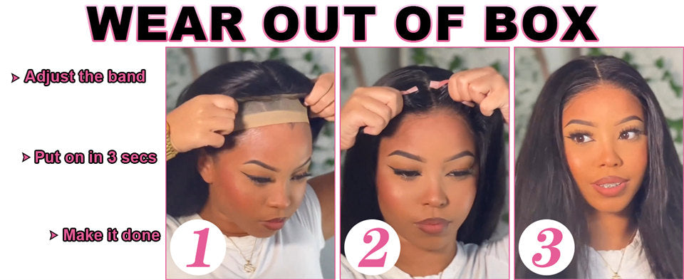 Rose Hair HD Lace Front Wig Wear & Go Glueless Lace Wig Brazilian Straight Lace Wigs For Women No Glue Lace Pre Cut Wig Human Hair Wigs