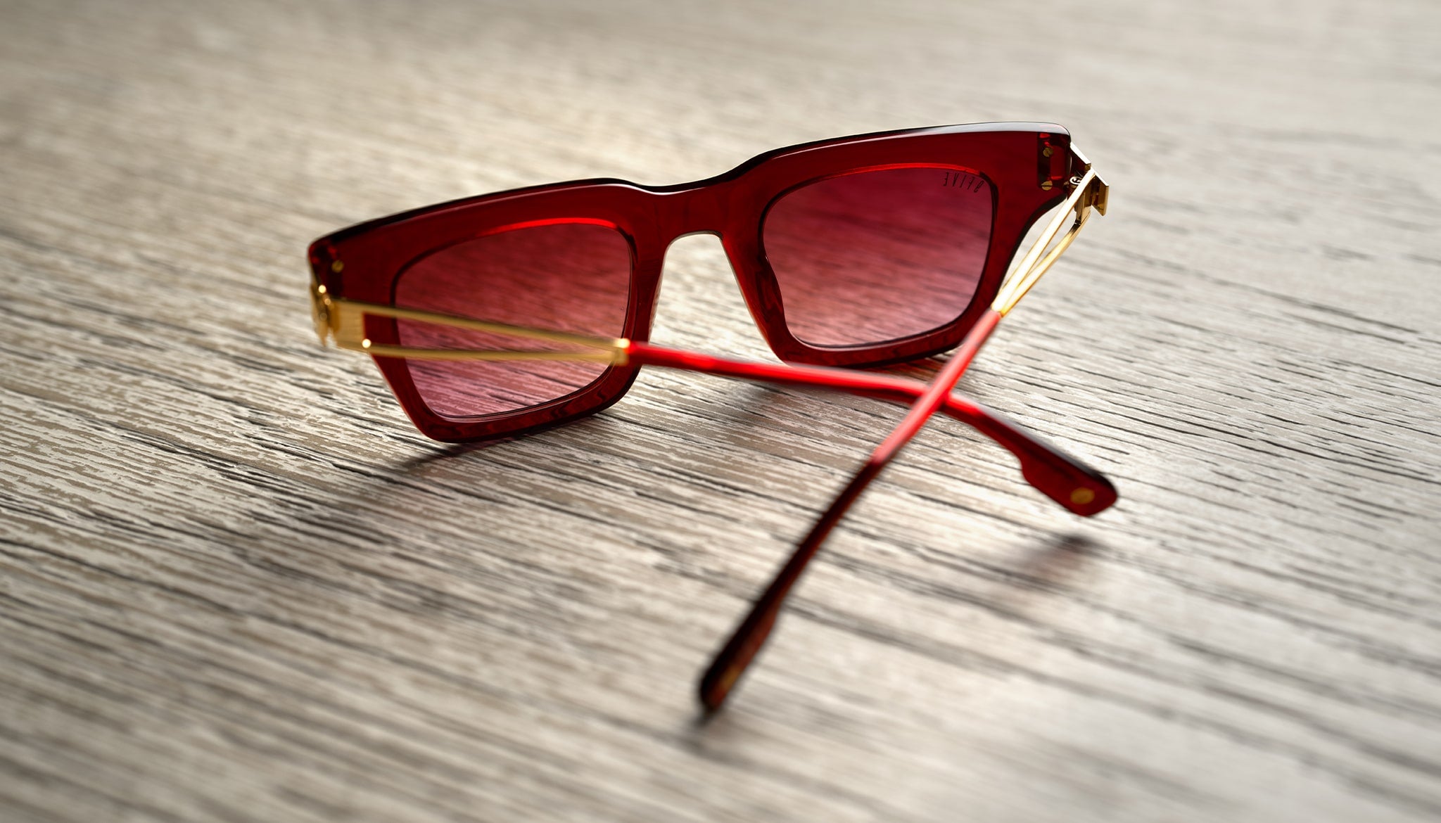 9FIVE Avenue Ruby & 24K Gold Sunglasses Rx