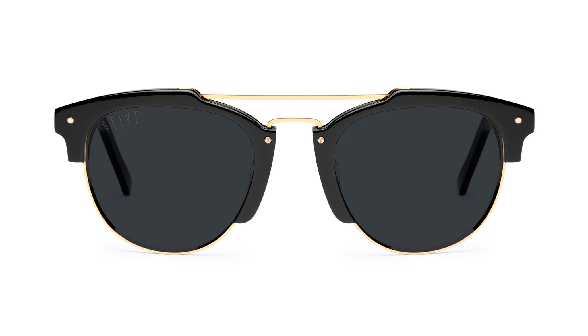 9FIVE Del Rey Black & 24K Gold Sunglasses