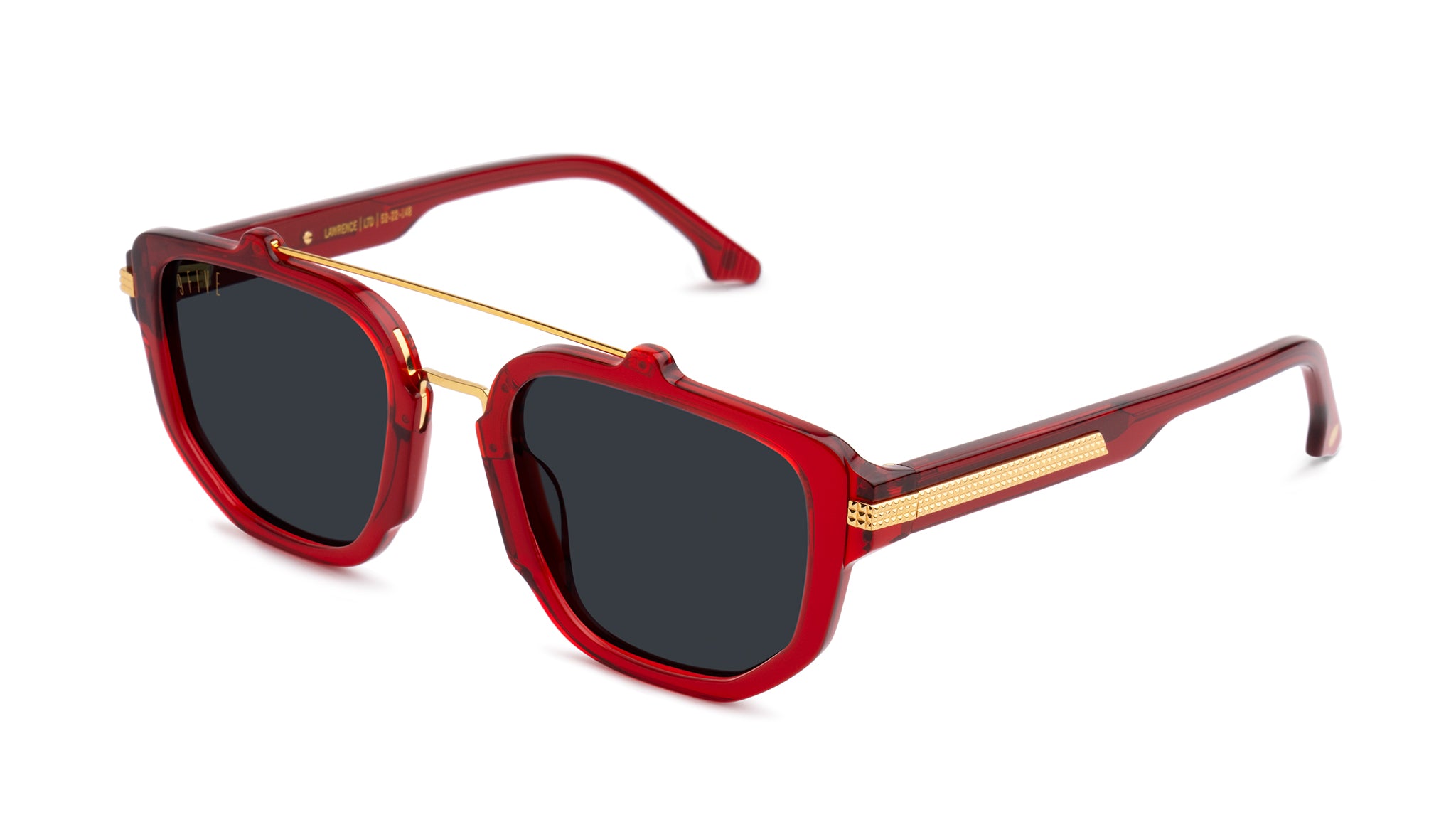 9FIVE Lawrence Ruby & 24K Gold Sunglasses
