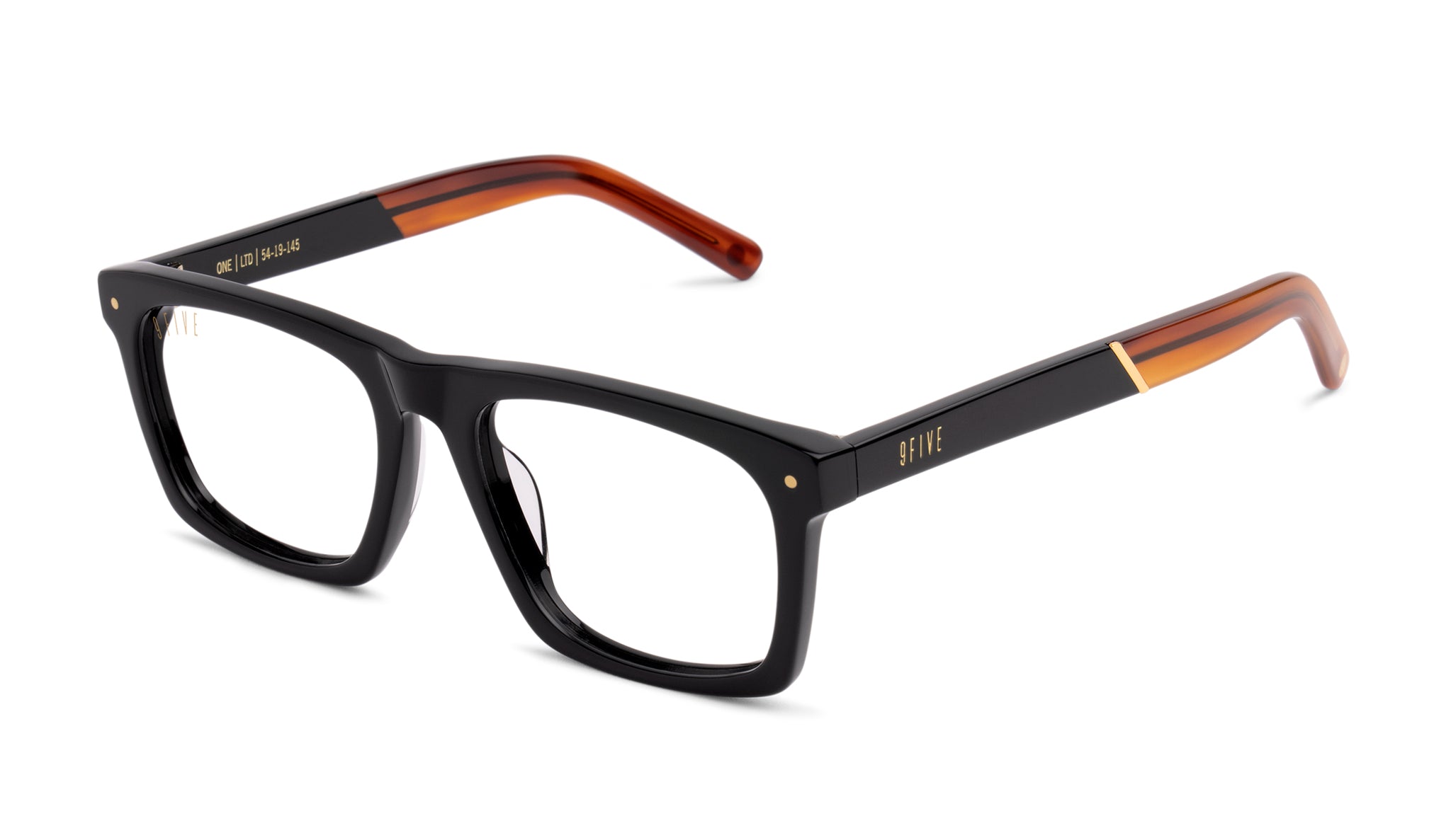 9FIVE One Black & Bourbon Clear Lens Glasses