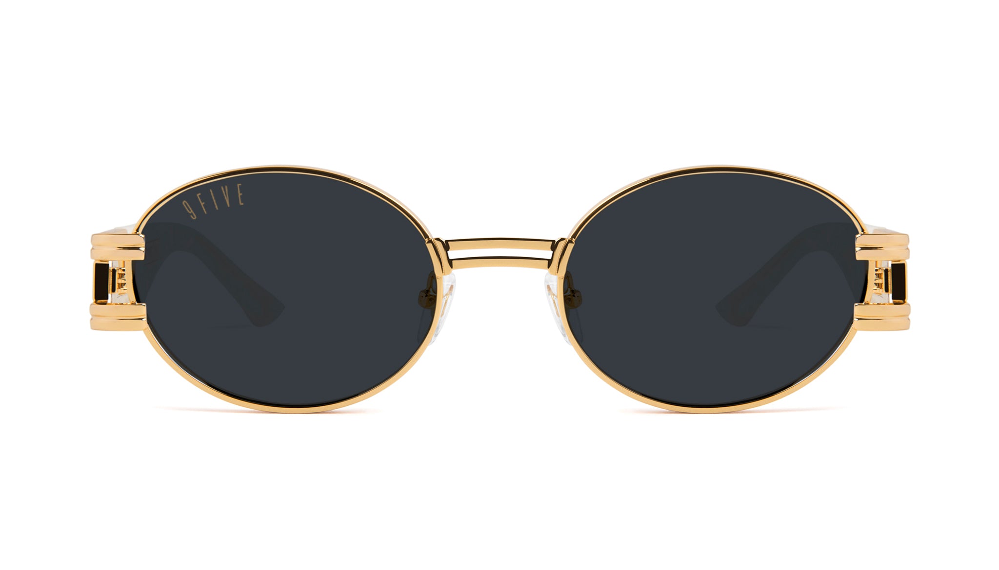 9FIVE St. James Marble Croc & 24K Gold Sunglasses