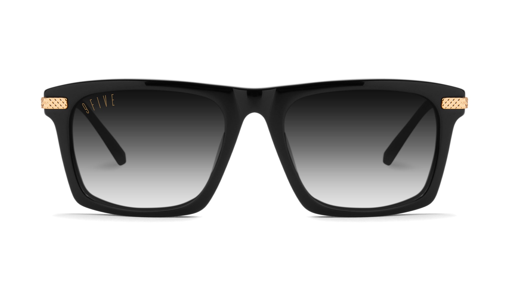 9FIVE Three Black & 24K Gold - Gradient Sunglasses