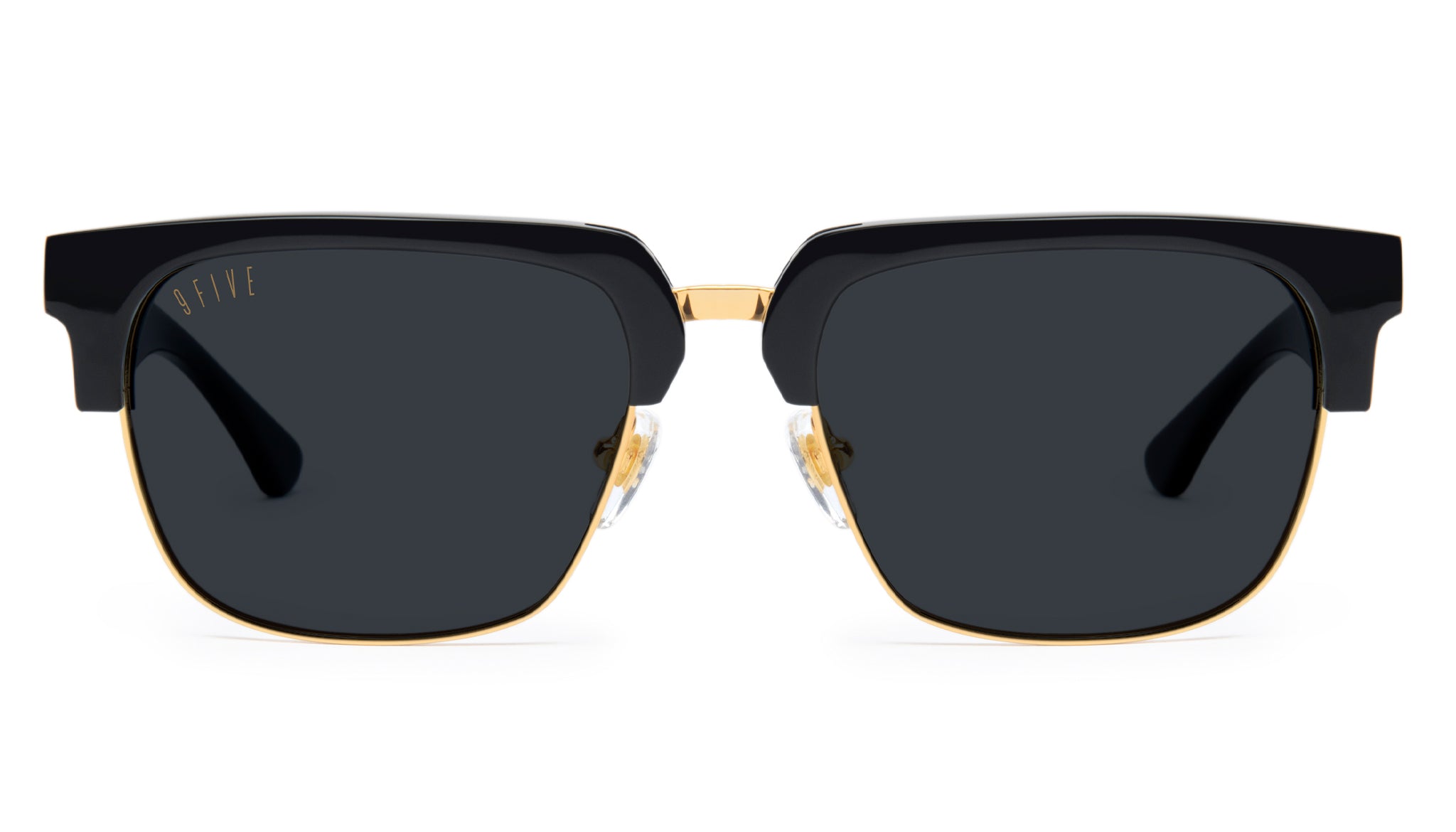 9FIVE Belmont Black & 24K Gold XL Sunglasses Rx