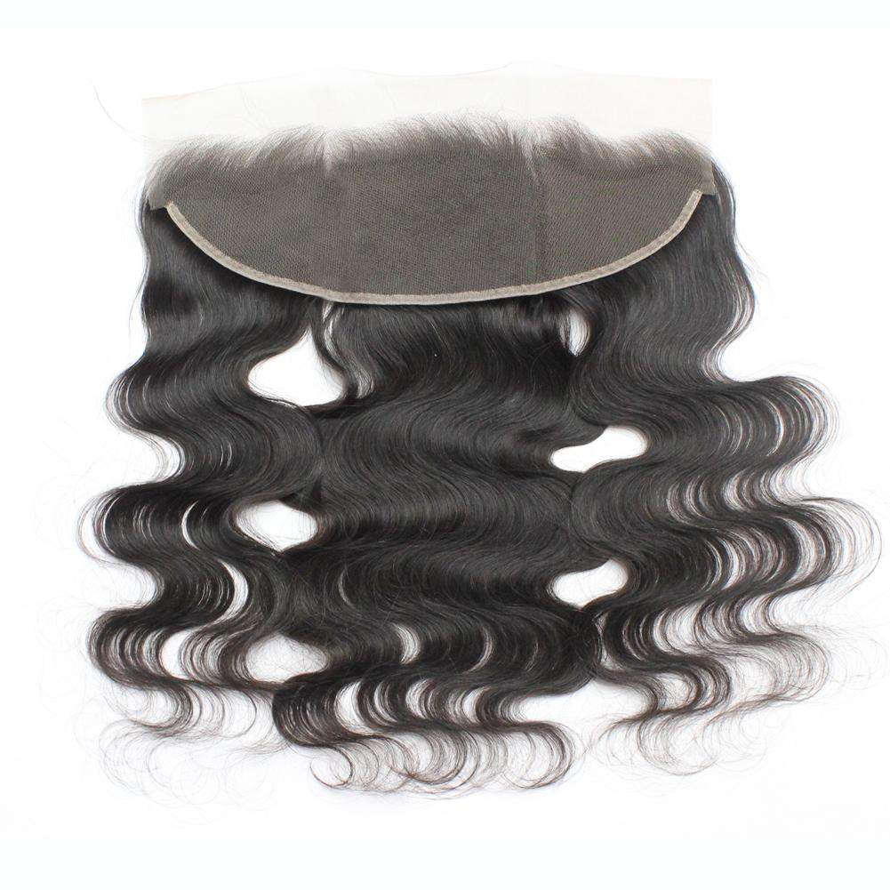 13*4 Lace Frontal Closure With Pre plucked Baby Hair Natural Hairline Body Wave Human Hair