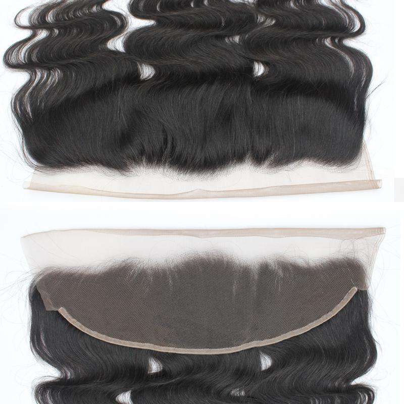 13*4 Lace Frontal Closure With Pre plucked Baby Hair Natural Hairline Body Wave Human Hair