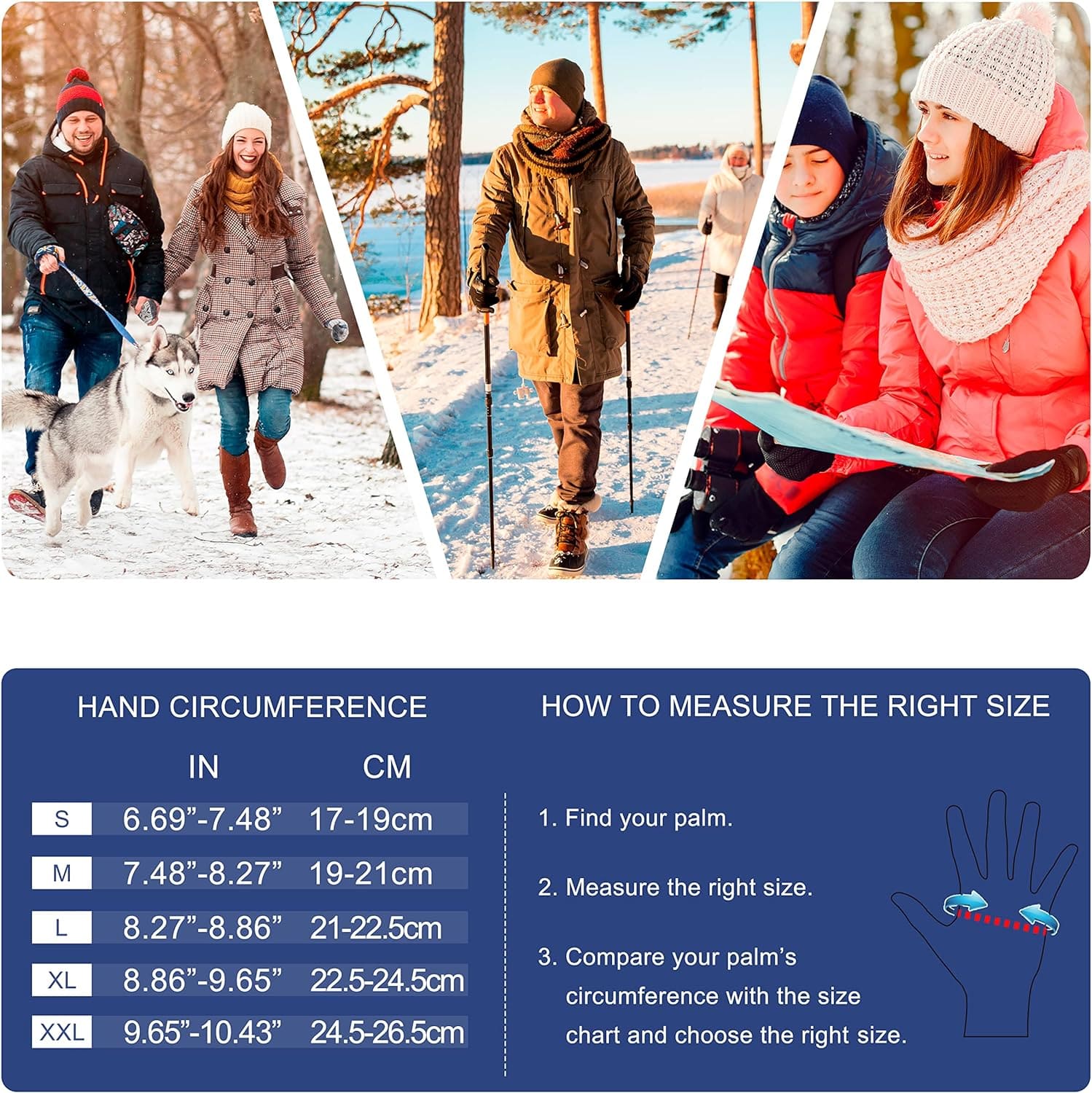Touch Screen Snow Warmest Winter Ski Gloves for Men Women 01